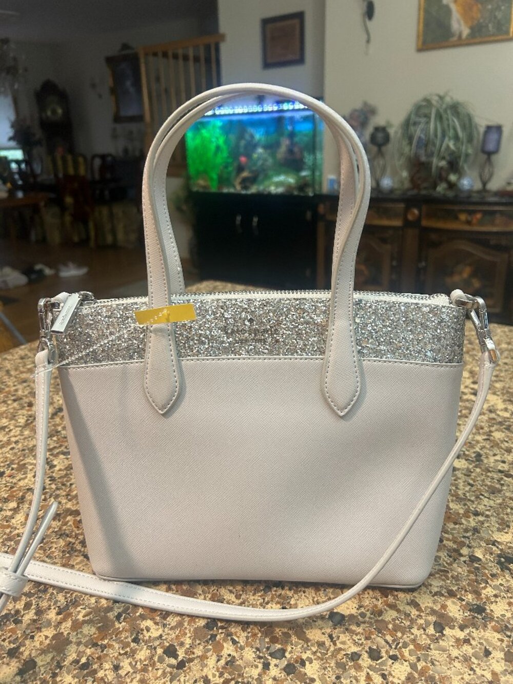 Absolutely Stunning Kate Spade Silver Crossbody Handbag